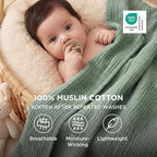 Bedsure 100% Cotton Muslin Blanket King Size - Image 2