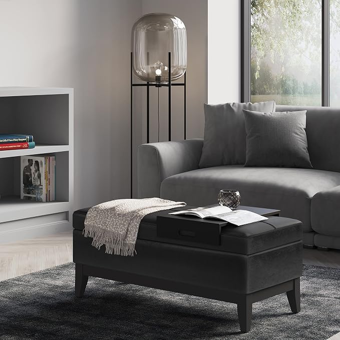 SIMPLIHOME Oregon Storage Ottoman Bench - Image 2