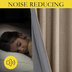 NICETOWN Linen Full Blackout Curtains 52 x 80 inch Panels, Full Bedroom Light - Image 4