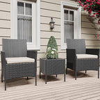 GarveeLife 3 Piece Patio Furniture Set, Rattan Outdoor Furniture - Image 6