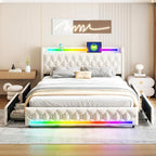 Music Player Full Bed with Bluetooth Speakers, USB&Type C Charging Ports - Image 5