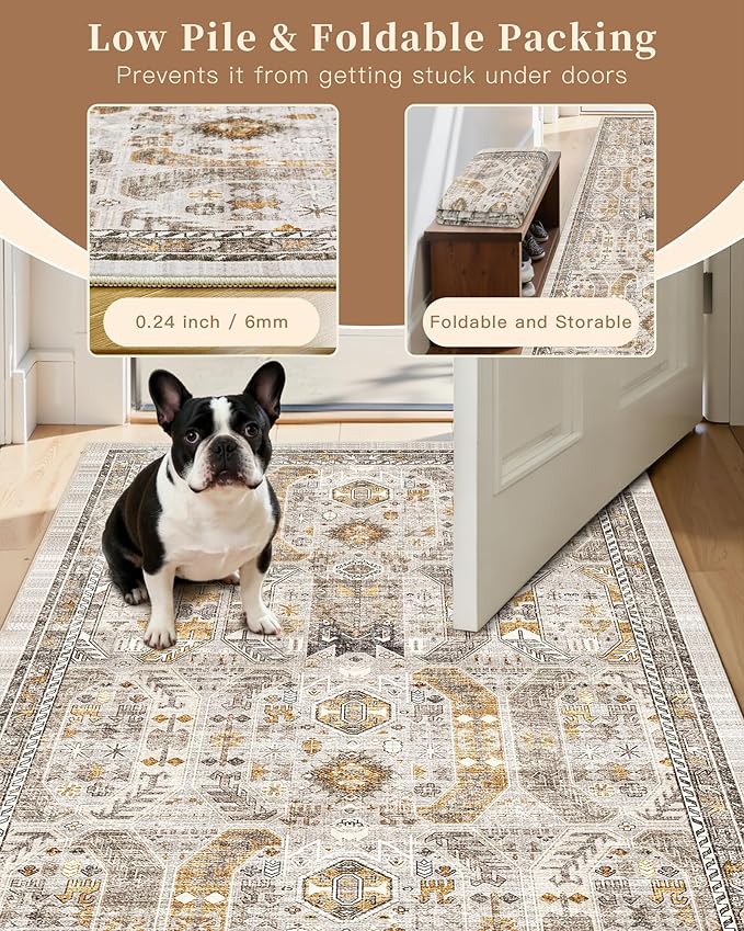 Madane Washable Runner Rugs 2x12 Long - Image 7