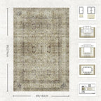 6x9 Area Rugs - Washable Vintage Retro Living Room Rug, Soft Ultra Thin Non - Image 2