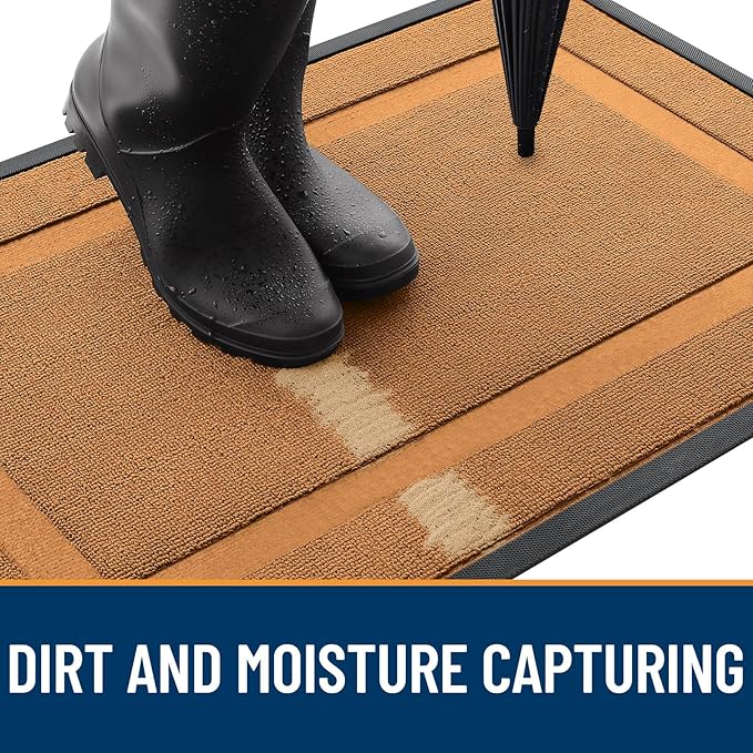 OLANLY Front Door Mat Outside 59x34, All-Season Heavy-Duty Rubber Doormat | - Image 4