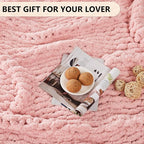 L'AGRATY Chunky Knit Throw Blanket - Image 6