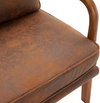 Bonnlo Microfiber Rustic Accent Chairs Set of 2, Upholstered Mid Century Modern - Image 9