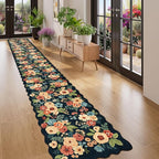 DUKINO 2x14 Hallway Runner Rug, Floral Washable Kitchen Rug, Low Pile, Soft - Image 5
