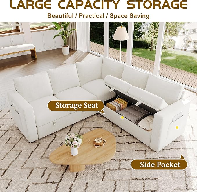83.5" Sectional Sleeper Sofa - Image 5