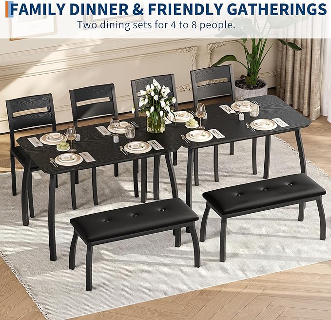 IDEALHOUSE 43'' Dining Table Set - Image 8