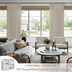 PleatedDrapes 112 Inch Extra Long Light Filtering Curtains - Image 6
