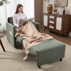 Iroomy 5-Level Adjustable Convertible Sleeper Chair, 3-in-1 Pull Out Sofa Bed - Image 2