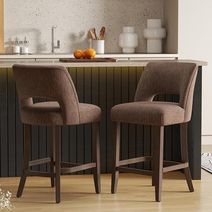 VKNOW Bar Stools Set of 2, Modern Counter Stools by VKNOW