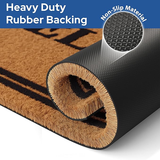 Barnyard Designs Natural Coco Coir Non-Slip Doormat | Heavy-Duty Welcome Mat - Image 8