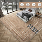 9x12 Area Rug Living Room Bedroom: Fluffy Plush Shag Carpet Beige | - Image 9