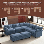 Ihanherry 114" V-Shaped Modern Sofa Modular Sectional Cloud Couch - Image 7