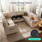 LINSY HOME Sectional Sleeper Sofa - Image 4