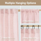 Sheer Linen Curtains 63 Inch Length - Image 3