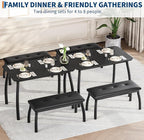 Dining Table for 4, 3-Piece Kitchen Table Set for 4 - Image 7