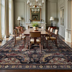 8x10 Area Rugs, Vintage Retro Soft Washable Rug, Non-Slip Low Pile Rugs - Image 4