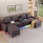 Sectional Couches for Living Room, 4 Seat Sectional Sofa - Image 7
