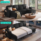 LINSY HOME Sectional Sleeper Sofa Pull Out Couches - Image 3