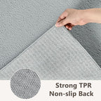 3x5 Light Grey Solid Area Rug Washable Non-Slip Soft - Image 6