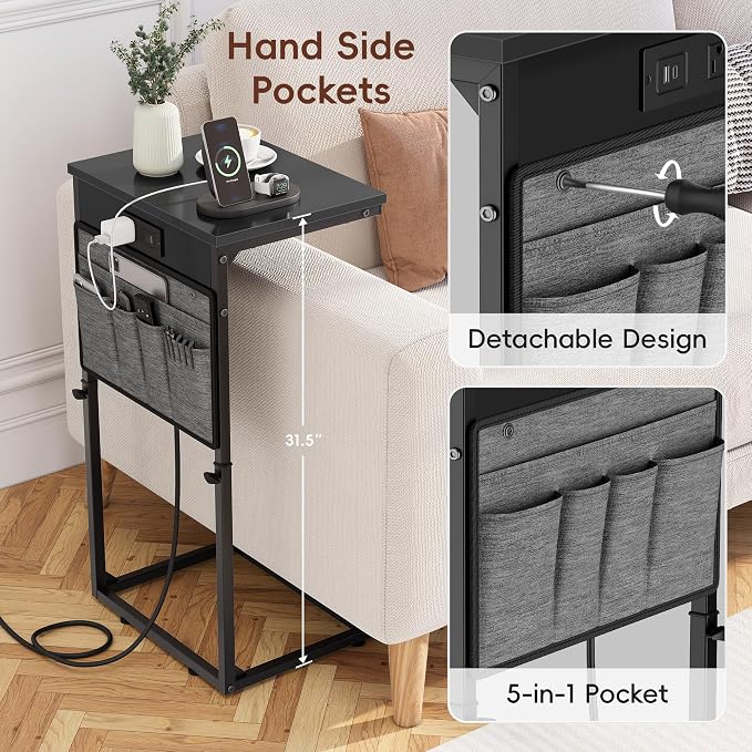 Vagusicc C-Shaped End Table Set of 2 - Image 6