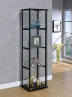 Coaster Home Furnishings Cyclamen 64-inch 5-Tier Clear Tempered Glass Curio - Image 2