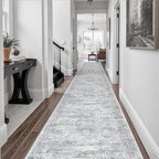 Soalmost Hallway Runner Rug 2'6" x 16' Washable Long Kitchen Rugs Grey | - Image 4