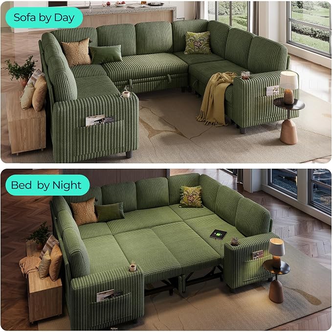 LINSY HOME Sectional Sleeper Sofa - Image 3