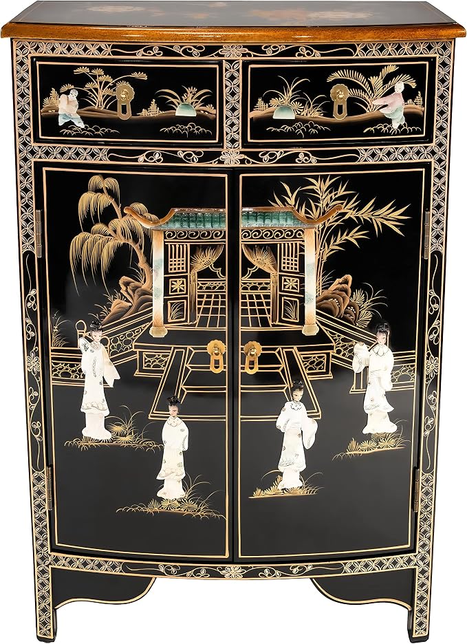 Red Lantern Artisan Crafted Lacquer Storage Cabinet - Image 5