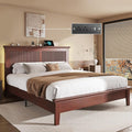 Lifezone Queen Bed Frame with Headboard, Solid Wood Bed Frame Queen Size with by Lifezone