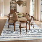 cotiled 6x9 Area Rugs for Living Room: Boho Washable Rug for Dining Room | - Image 7