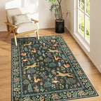 DUKINO 4x6 Area Rug, Non Slip Animal Washable Rug by DUKINO
