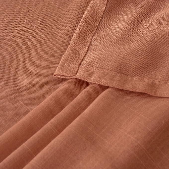 BGment Terracotta Linen Curtains 30 Inch Length - Image 7
