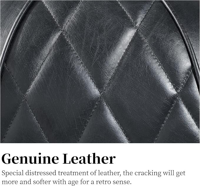 Art Leon Genuine Leather Accent Chairs - Image 5