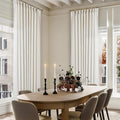 Natural Extra Wide Pinch Pleat 120 Inch Curtains 60 Inch Wide | Memory Trained by Twodrapes