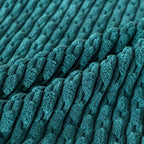 Set of 4 Teal Decorative Throw Pillow Covers 22x22 Inch Corduroy Pillow Covers - Image 6