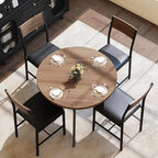 Pamapic Round Dining Table Set for 4, Kitchen Table and Chairs for 4, Dining by Pamapic