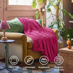 Bedsure Soft Hot Pink Throw Blanket - Image 5