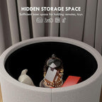 HOMCOM Round Storage Ottoman - Image 5