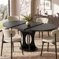 Einhomn 43-59" Extendable Round Dining Table, Kitchen Table by Einhomn