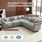Ihanherry 114" V-Shaped Modern Sofa Modular Sectional Cloud Couch - Image 3