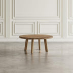 Jofran Reclamation 36" Round Rustic Reclaimed Solid Wood Coffee Table - Image 6