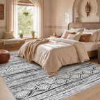 cotiled Boho 9x12 Area Rug for Living Room: Large Moroccan Washable Rug | Solve - Image 6