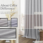 Grey 100% Blackout Curtains 84 Inch Length 2 Panels Set - Image 7