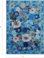Blue Garden Floral Area Rug 6x9 - Image 2