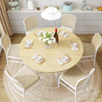 Wildhome Round Dining Table for 2-4, 43 Inch Dining Room Kitchen Table - Image 6