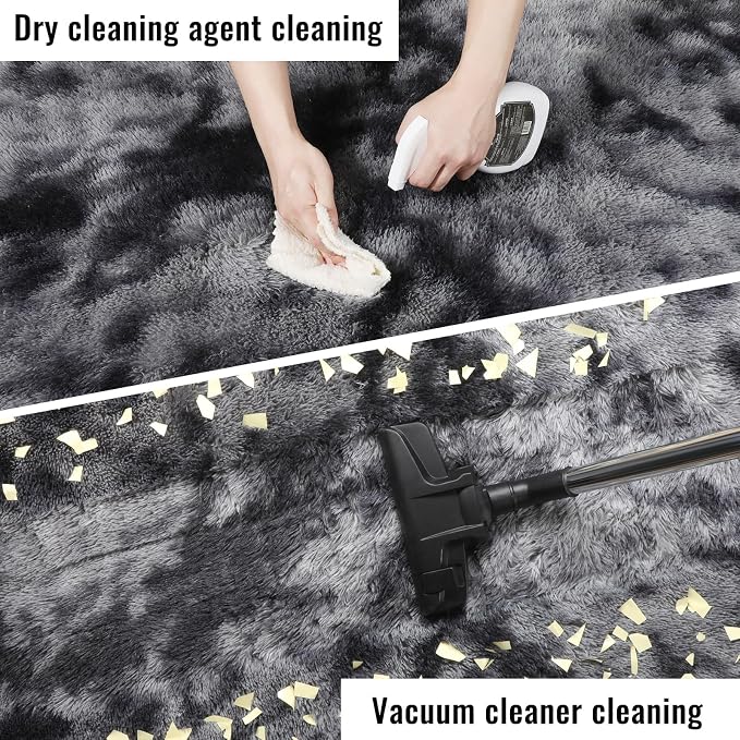 Abstract Shaggy Area Rug 6x9 Feet, Plush Fluffy Rugs - Image 6