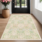 Beige Green Bedroom Rug 5x7 Area Rug - Image 9